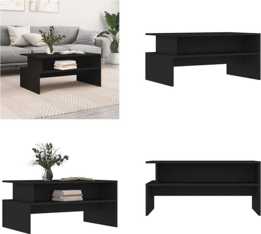 VidaXL Salontafel 90x55x42 5 cm bewerkt hout zwart Salontafel Salontafels Bijzettafel Woonkamertafel