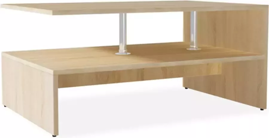 VidaXL -Salontafel-90x59x42-cm-bewerkt-hout-eikenkleurig - Foto 4