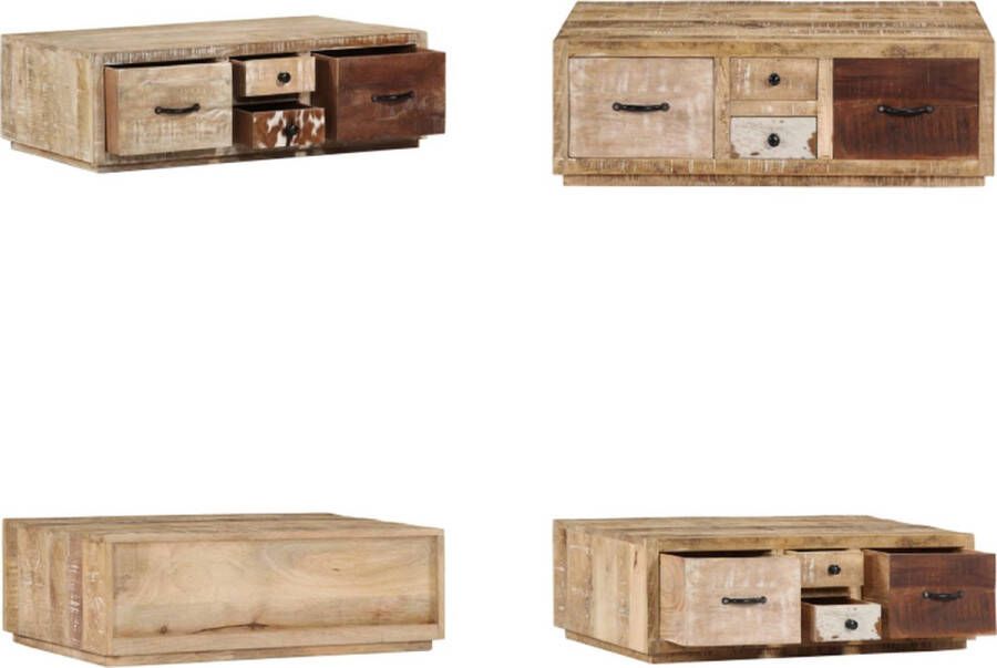 VidaXL Salontafel 90x60x30 cm massief mangohout Salontafel Salontafels Tafel Tafels