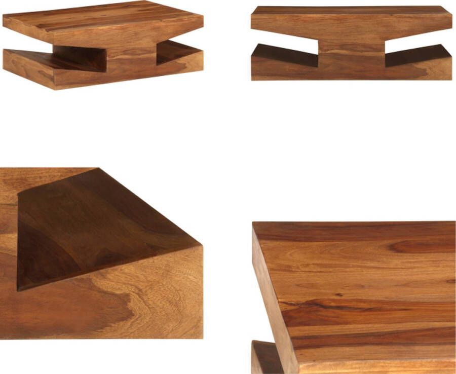VidaXL Salontafel 90x60x30 cm massief sheeshamhout Salontafel Salontafels Houten Salontafel Houten Salontafels