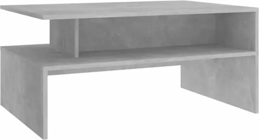 VidaXL -Salontafel-90x60x42 5-cm-bewerkt-hout-betongrijs - Foto 3