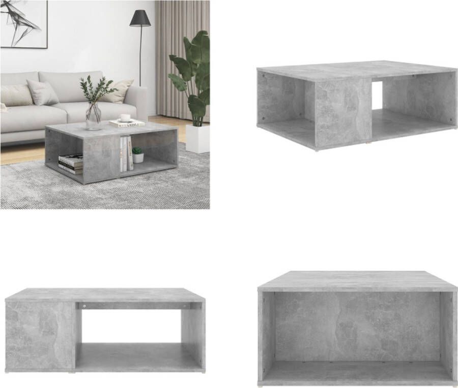 VidaXL Salontafel 90x67x33 cm bewerkt hout betongrijs Salontafel Salontafels Koffie Tafel Koffie Tafels