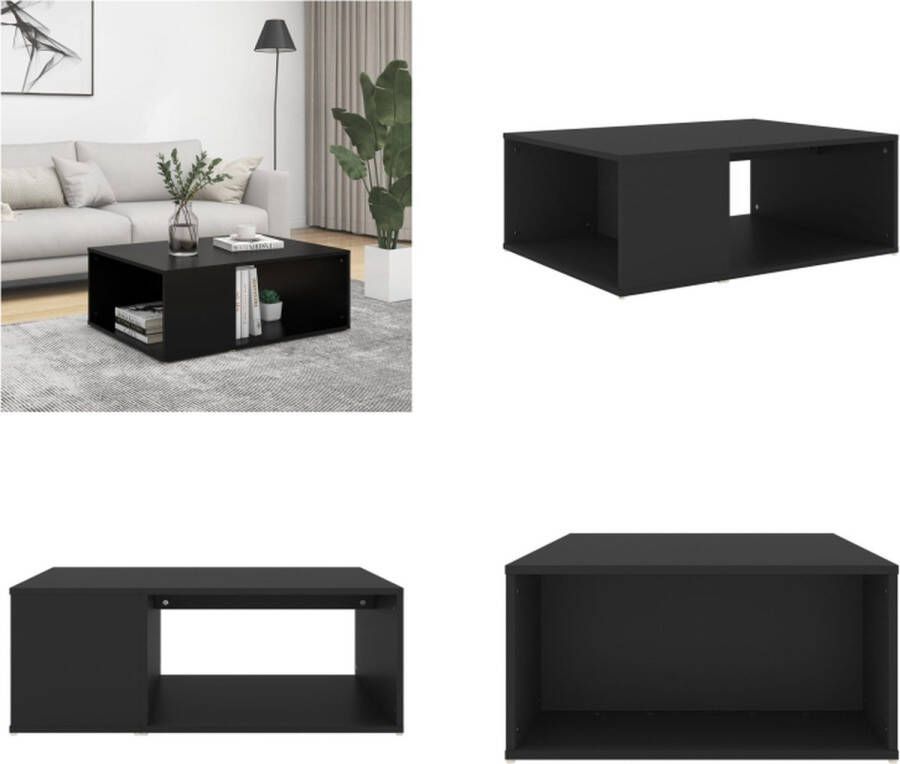 VidaXL Salontafel 90x67x33 cm bewerkt hout zwart Salontafel Salontafels Koffie Tafel Koffie Tafels