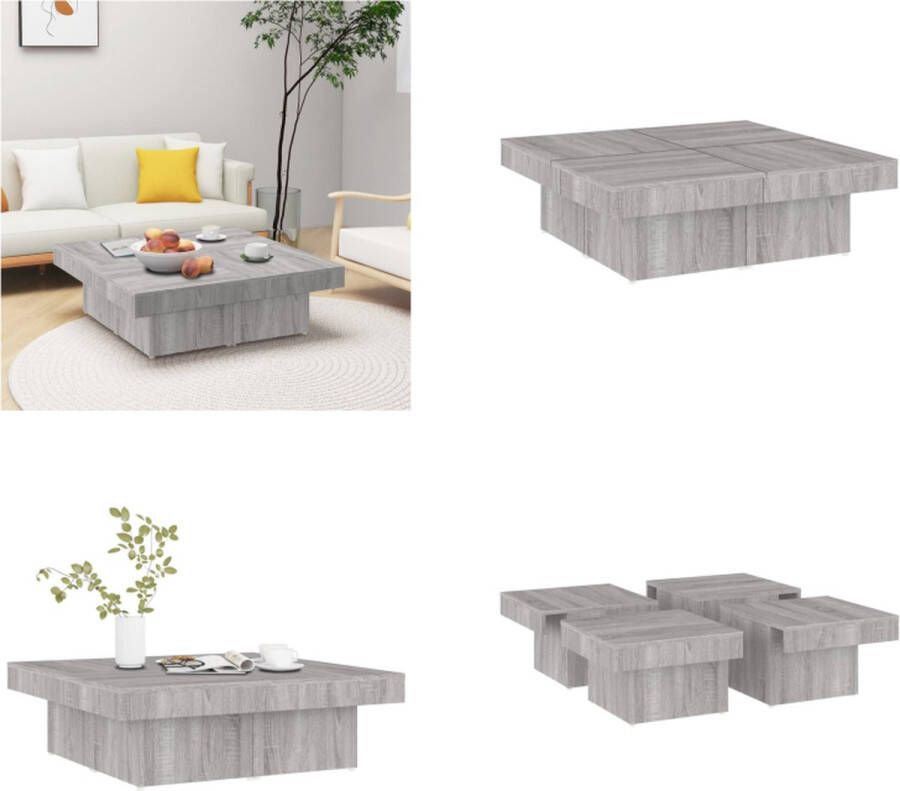 VidaXL -Salontafel-90x90x28-cm-bewerkt-hout-grijs-sonoma-eikenkleurig