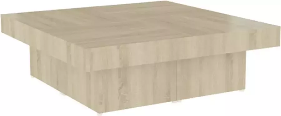 VIDAXL Salontafel 90x90x28 cm bewerkt hout sonoma eikenkleurig - Foto 2