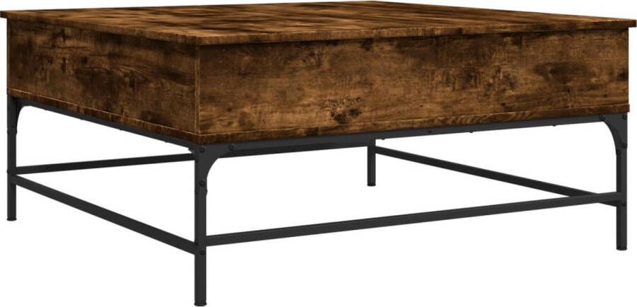 VidaXL Salontafel 95x95x45 cm Hout en Metaal Salontafel Salontafels Bijzettafel Banktafel