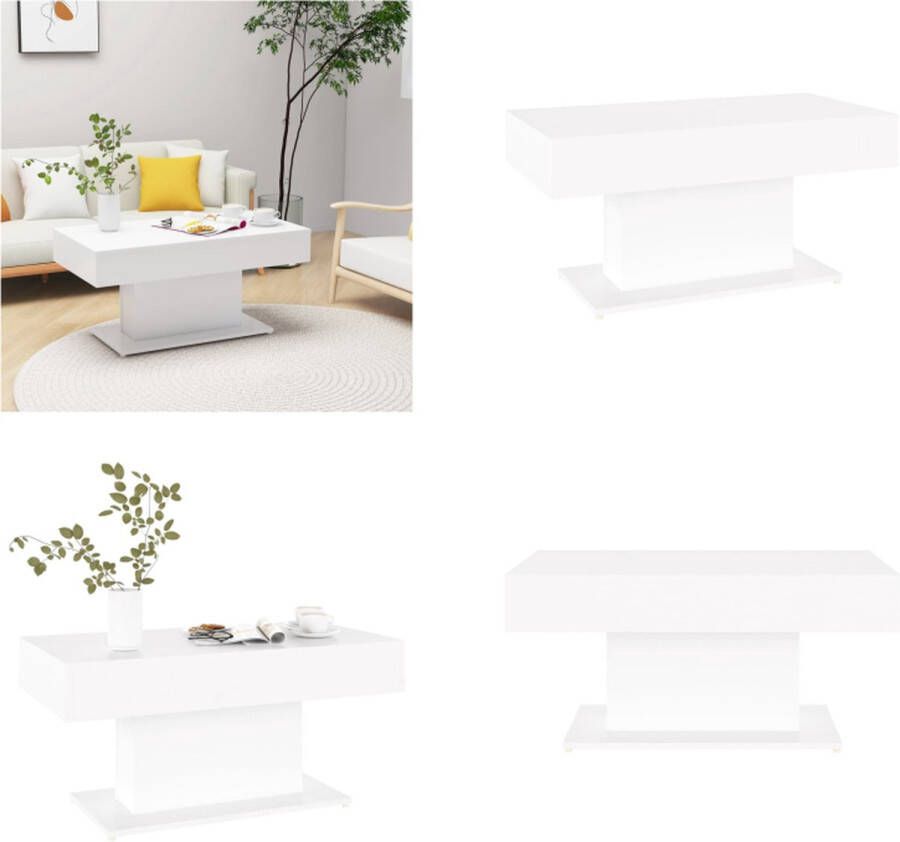 VidaXL Salontafel 96x50x45 cm spaanplaat wit Salontafel Salontafels Koffietafel Koffietafels