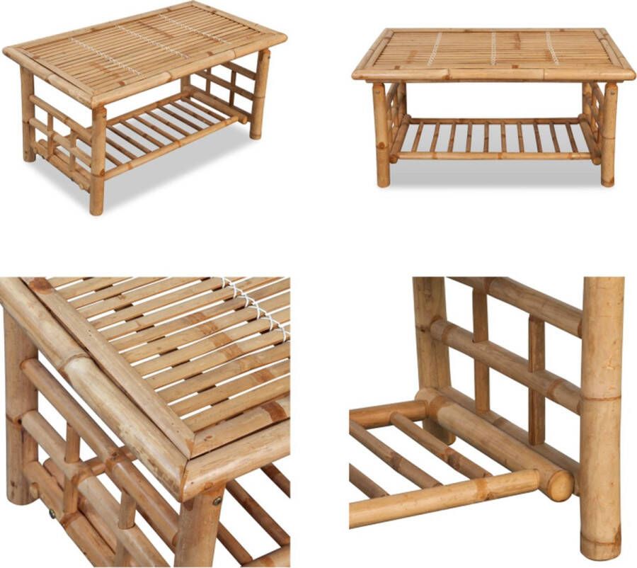 VidaXL Salontafel bamboe 90x50x45 cm Salontafel Salontafels Bijzettafel Tafeltje