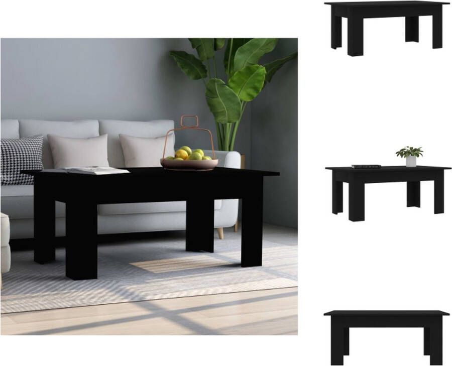 VidaXL Salontafel Salontafels Koffietafel Koffietafels Salontafel 100x60x42 cm bewerkt hout zwart