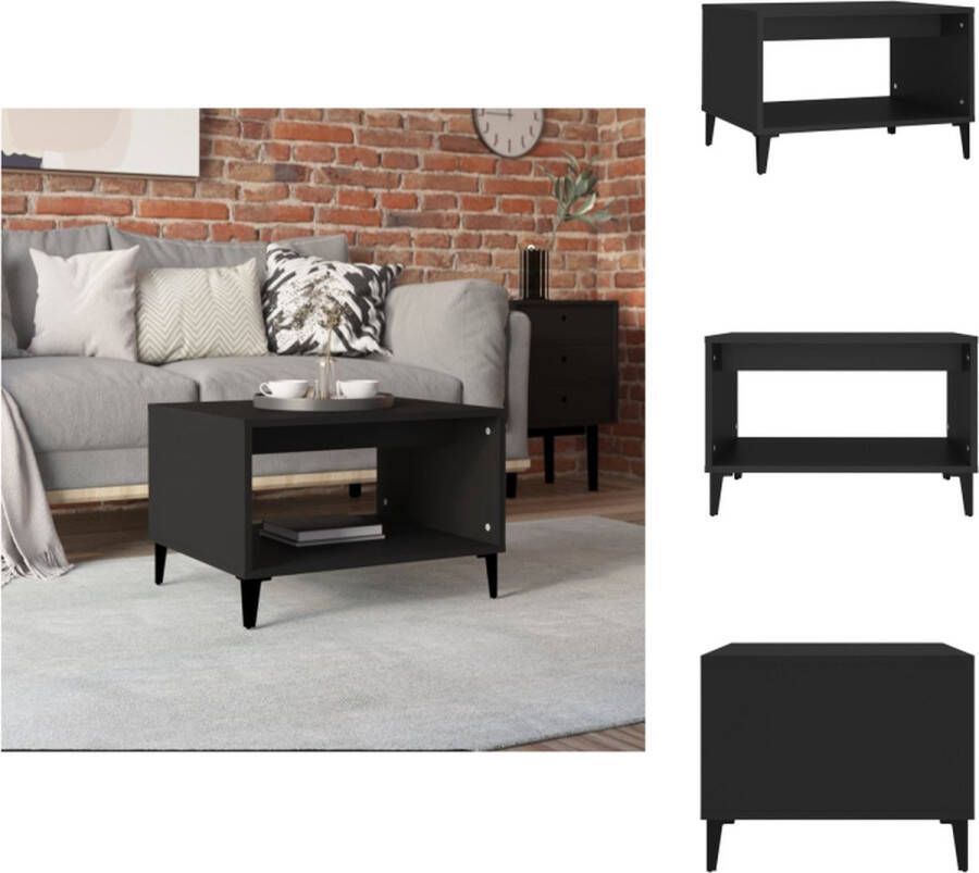 VidaXL Salontafel Functioneel 60 x 50 x 40 cm Kleur- Zwart Tafel