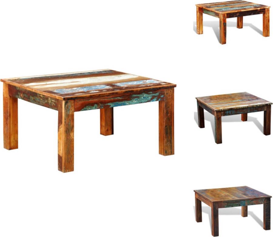 VidaXL Salontafel Salon Tafel Salon Tafels Salontafel vierkant gerecycled hout