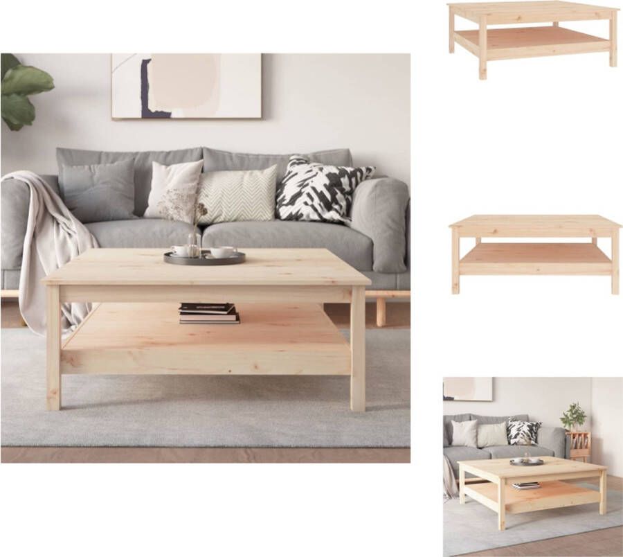 VidaXL Salontafel Salontafels Tafel Bijzettafel Salontafel 100x100x40 cm massief grenenhout