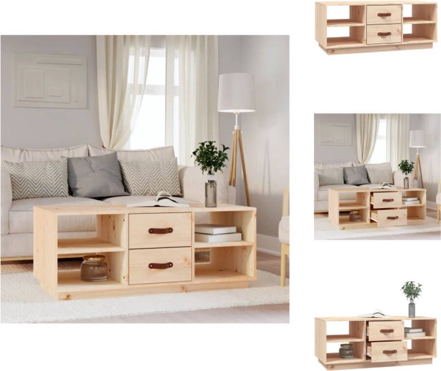 VidaXL Salontafel Salontafels Tafel Bijzettafel Salontafel 100x50x41 cm massief grenenhout zwart