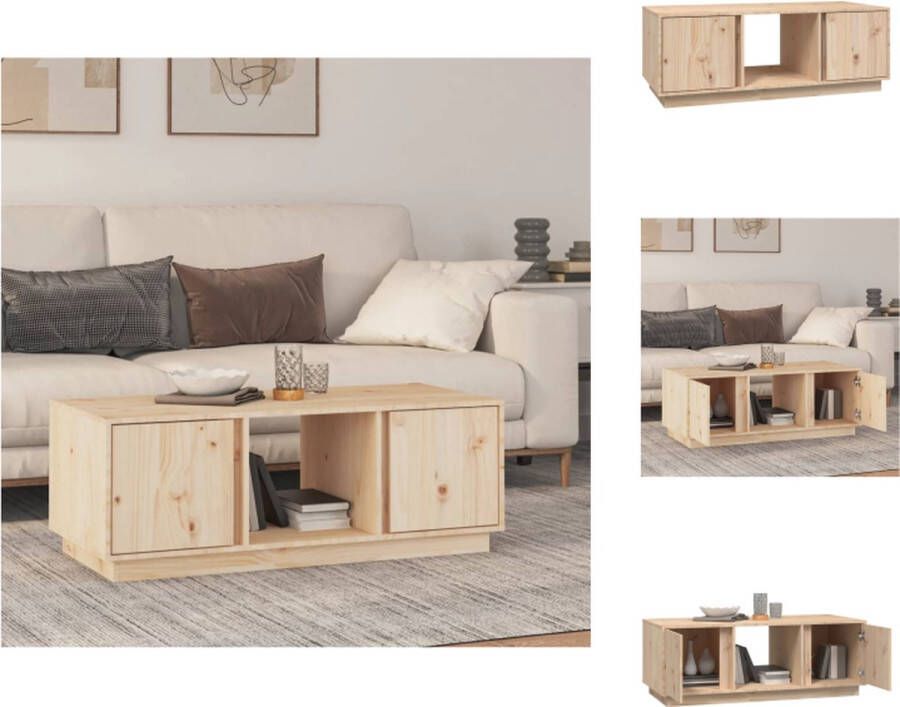 VidaXL Salontafel Salontafels Tafel Bijzettafel Salontafel 110x50x40 cm massief grenenhout - Foto 2