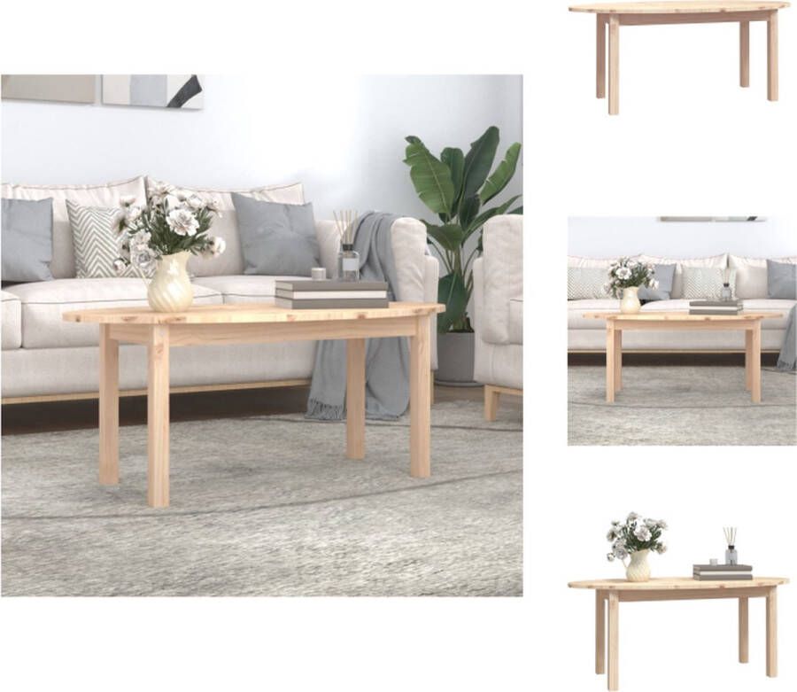 VidaXL Salontafel Salontafels Tafel Bijzettafel Salontafel 110x55x45 cm massief grenenhout - Foto 2