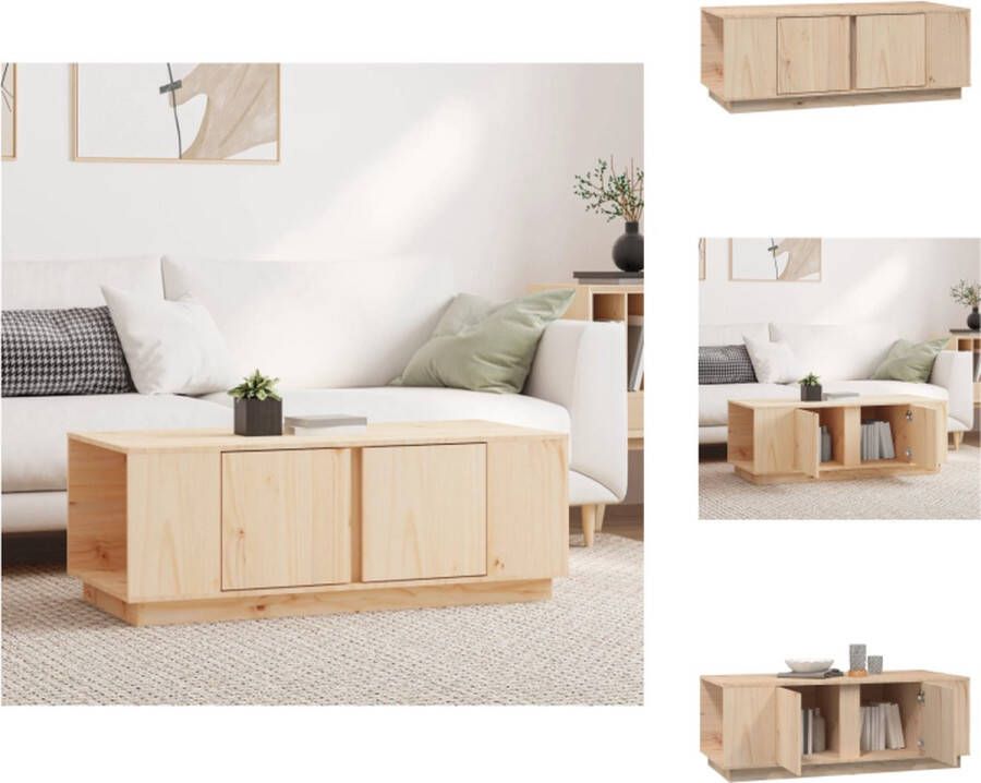 VidaXL Salontafel Salontafels Tafel Bijzettafel Salontafel 110x50x40 cm massief grenenhout - Foto 3