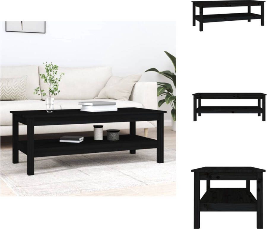 VidaXL Salontafel Salontafels Tafel Bijzettafel Salontafel 110x50x40 cm massief grenenhout zwart