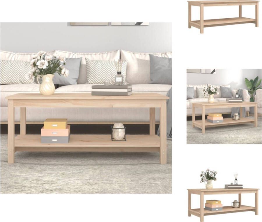 VidaXL Salontafel Salontafels Bijzettafel Woonkamertafel Salontafel 110x55x45 cm massief grenenhout - Foto 2