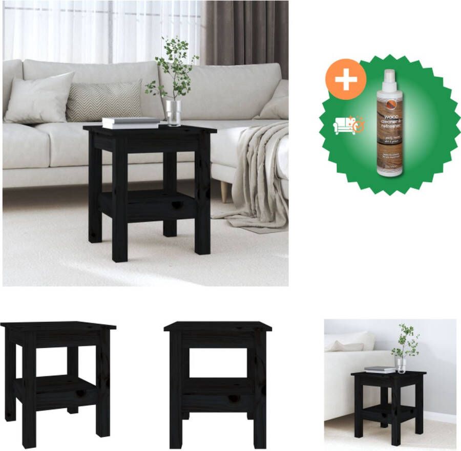 VidaXL Salontafel Grenenhout 35 x 35 x 40 cm Met opbergschap Tafel Inclusief Houtreiniger en verfrisser