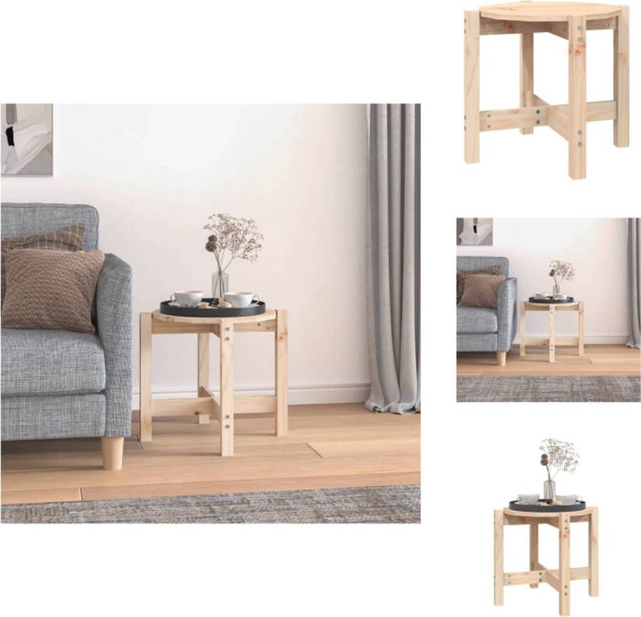 VidaXL Salontafel Salontafels Tafel Bijzettafel Salontafel Ø 52 5x45 cm massief grenenhout - Foto 2