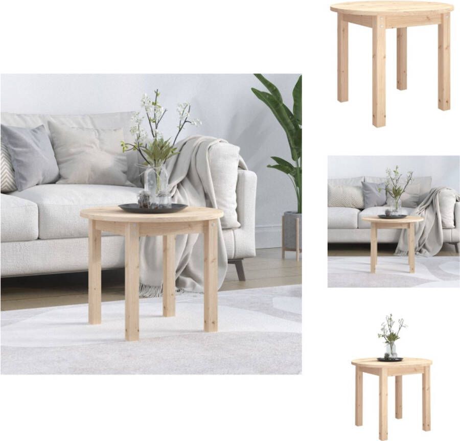 VidaXL Salontafel Salontafels Tafel Bijzettafel Salontafel Ø 55x45 cm massief grenenhout