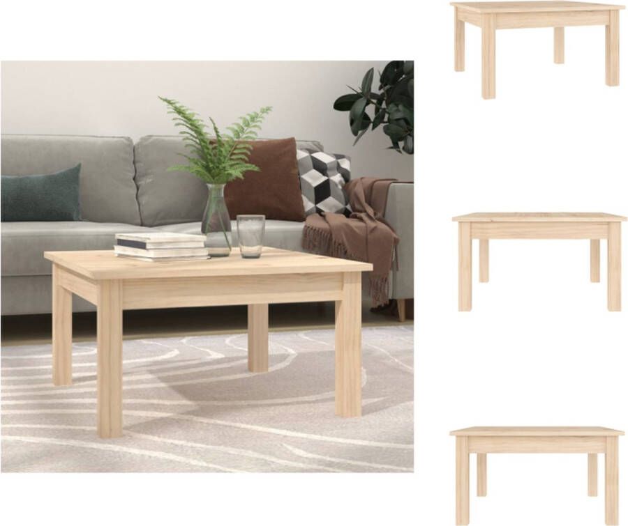 VidaXL Salontafel Salontafels Tafel Bijzettafel Salontafel 55x55x30 cm massief grenenhout