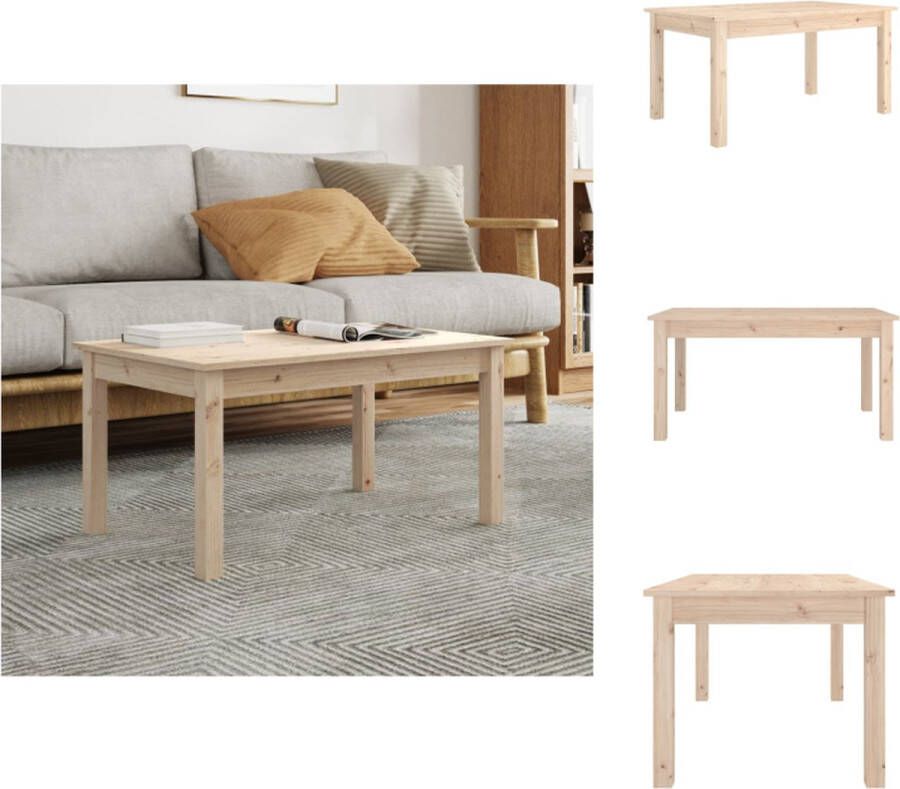 VidaXL Salontafel Salontafels Tafel Bijzettafel Salontafel 80x50x40 cm massief grenenhout - Foto 3