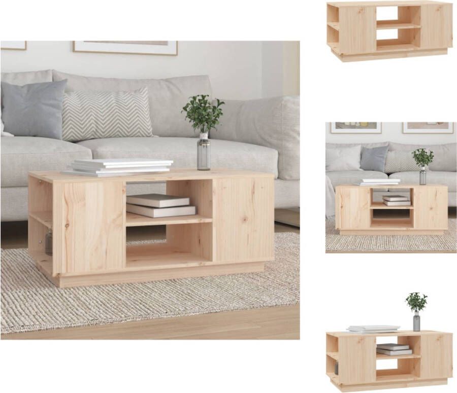 VidaXL Salontafel Salontafels Tafel Bijzettafel Salontafel 90x49x40-5 cm massief grenenhout - Foto 2