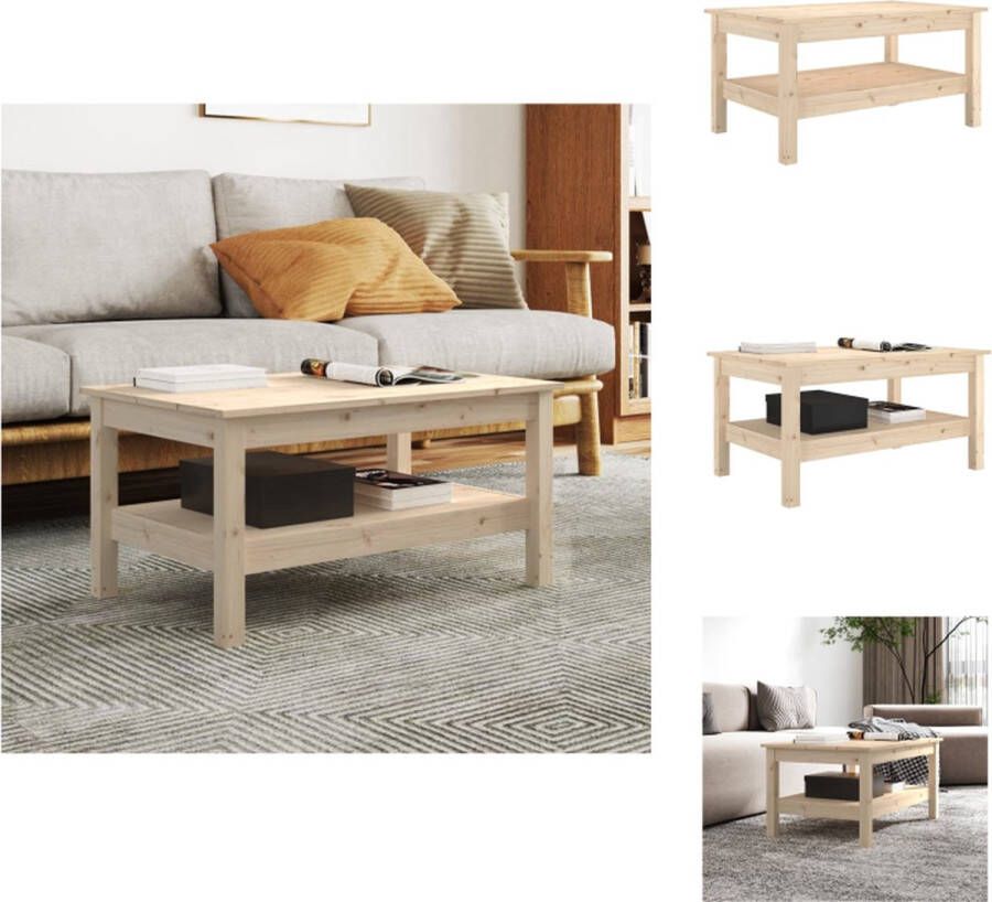 VidaXL Salontafel Salontafels Tafel Bijzettafel Salontafel 80x50x40 cm massief grenenhout - Foto 2