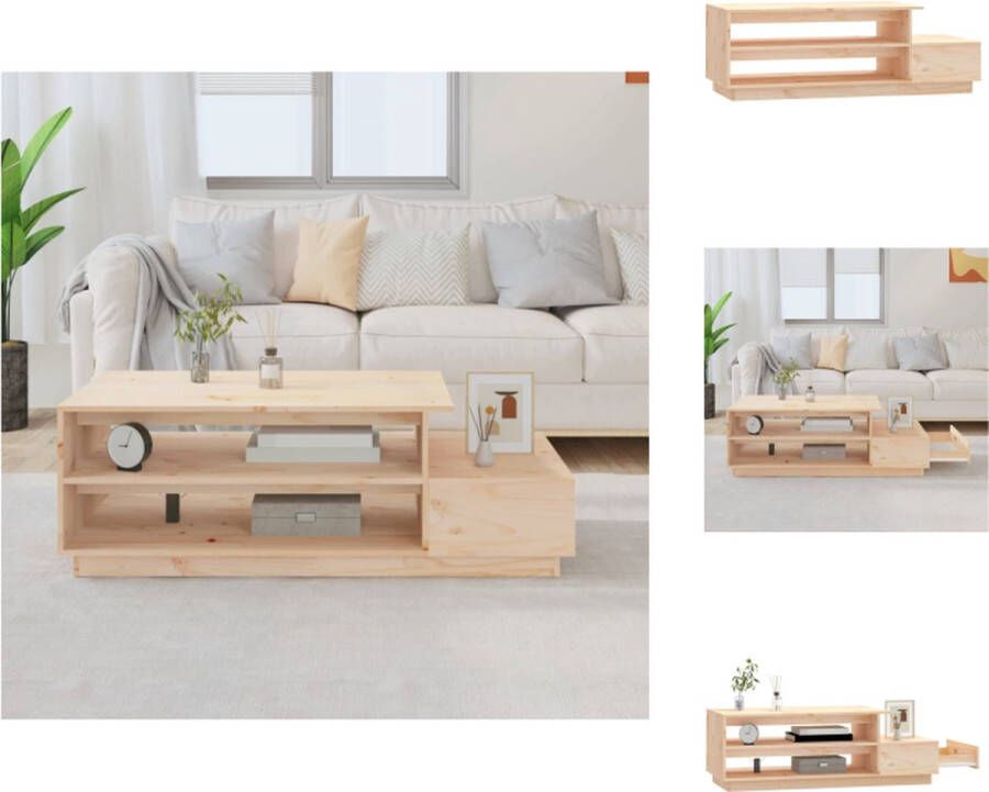 VidaXL Salontafel Salontafels Tafel Bijzettafel Salontafel 120x50x40 5 cm massief grenenhout