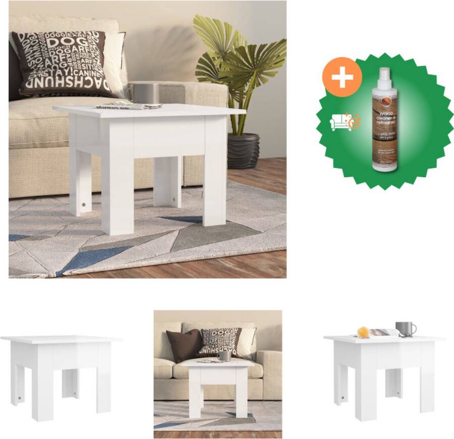 VidaXL Salontafel Grijs Sonoma Eiken 55x55x42 cm Spaanplaat Tafel Inclusief Houtreiniger en verfrisser