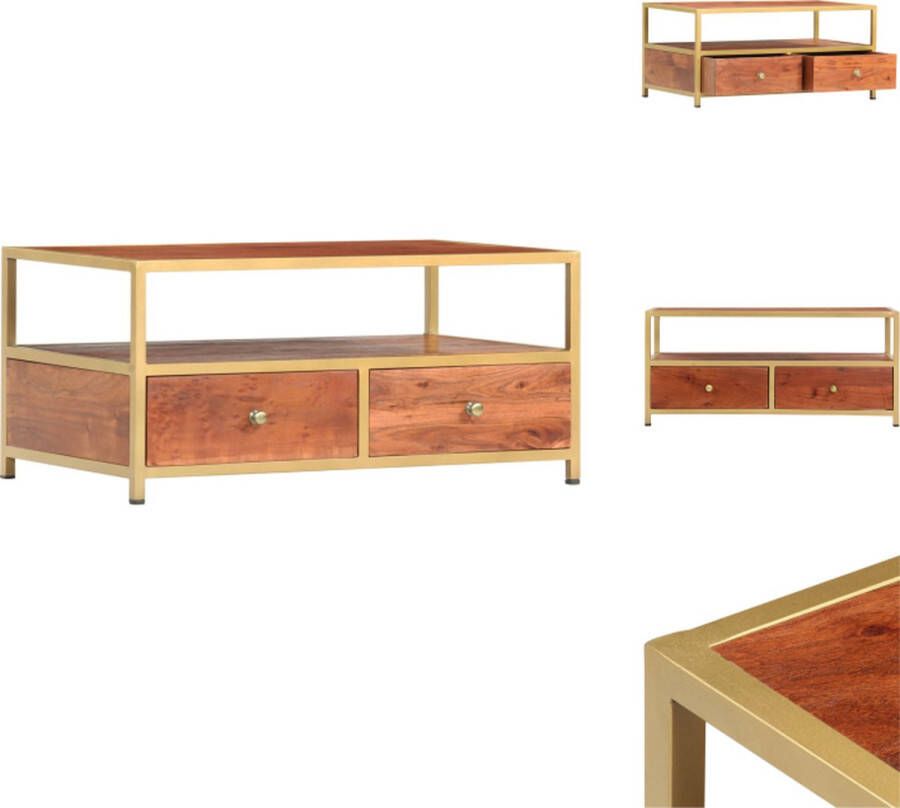 VidaXL Salontafel Salontafels Tafel Tafels Salontafel 90x50x40 cm massief acaciahout - Foto 2