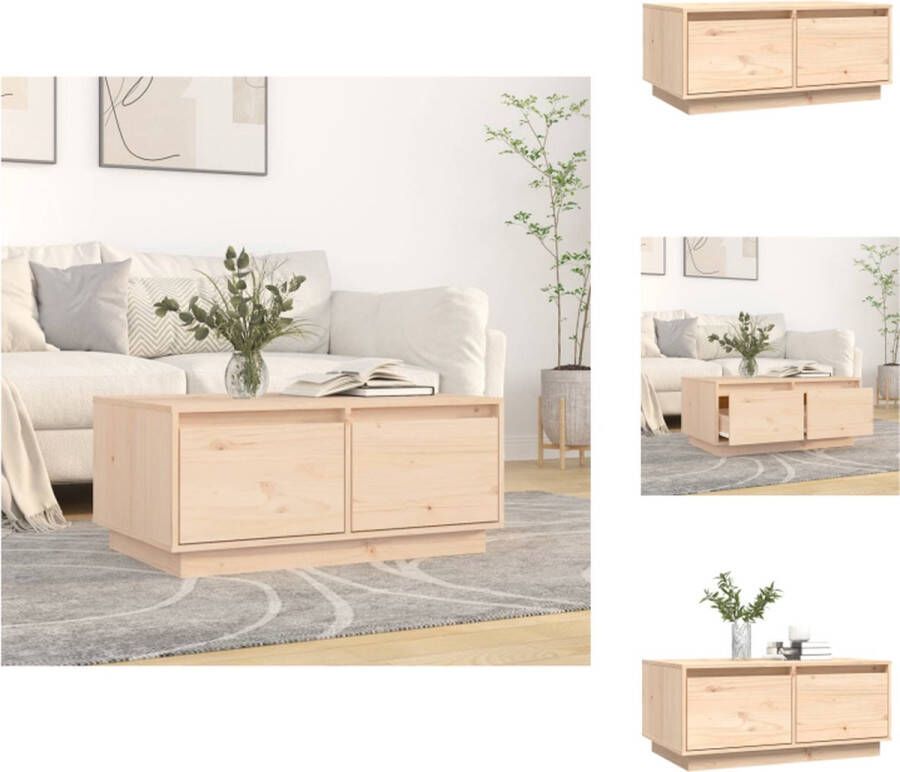VidaXL Salontafel Salontafels Tafel Bijzettafel Salontafel 80x50x35 cm massief grenenhout