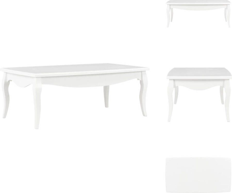 VidaXL Salontafel Salontafels Houten Salontafel Houten Salontafels Salontafel 110x60x40 cm massief grenenhout wit