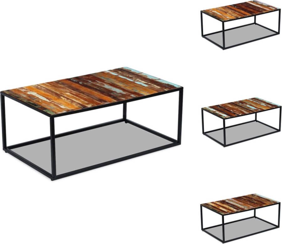 VidaXL Salontafel Salontafels Houten Salontafel Houten Salontafels Salontafel 100x60x40 cm massief gerecycled hout - Foto 2
