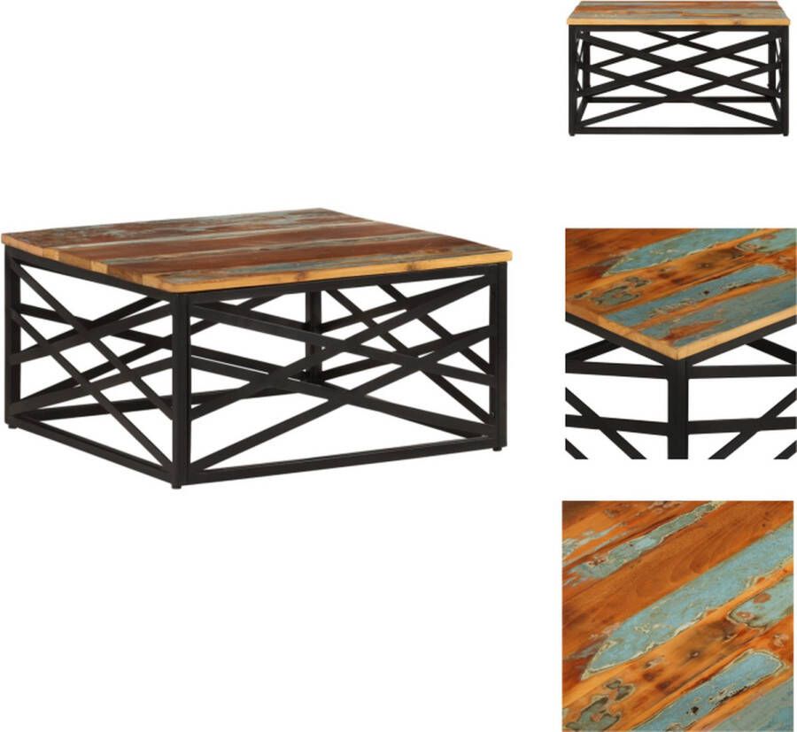 VidaXL Salontafel Salontafels Tafel Tafels Salontafel 68x68x35 cm massief gerecycled hout - Foto 2
