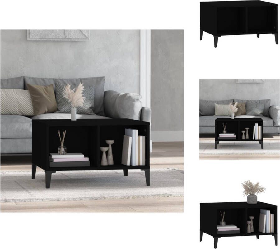 VidaXL Salontafel Salontafeltje Salontafels Tafel Salontafel 60x50x36 5 cm bewerkt hout zwart