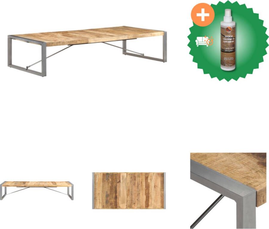 VidaXL Salontafel Industriële Stijl Hout 180 x 90 x 40 cm Tafel Inclusief Houtreiniger en verfrisser