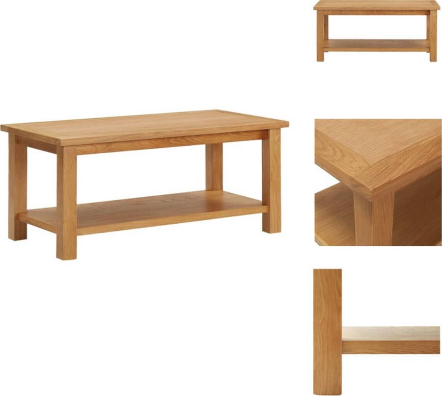 VidaXL Salontafel Salontafels Tafel Tafels Salontafel 90x45x40 cm massief eikenhout