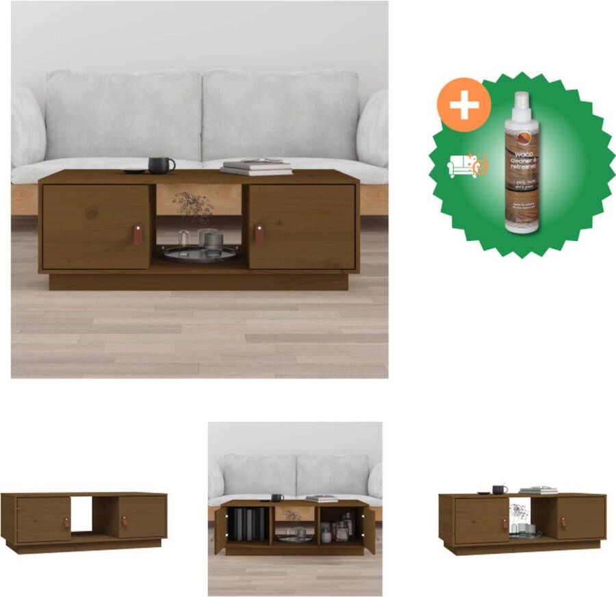 VidaXL Salontafel Grenenhout Lift-top Opbergruimte Stabiel frame 100x50x35cm Tafel Inclusief Houtreiniger en verfrisser