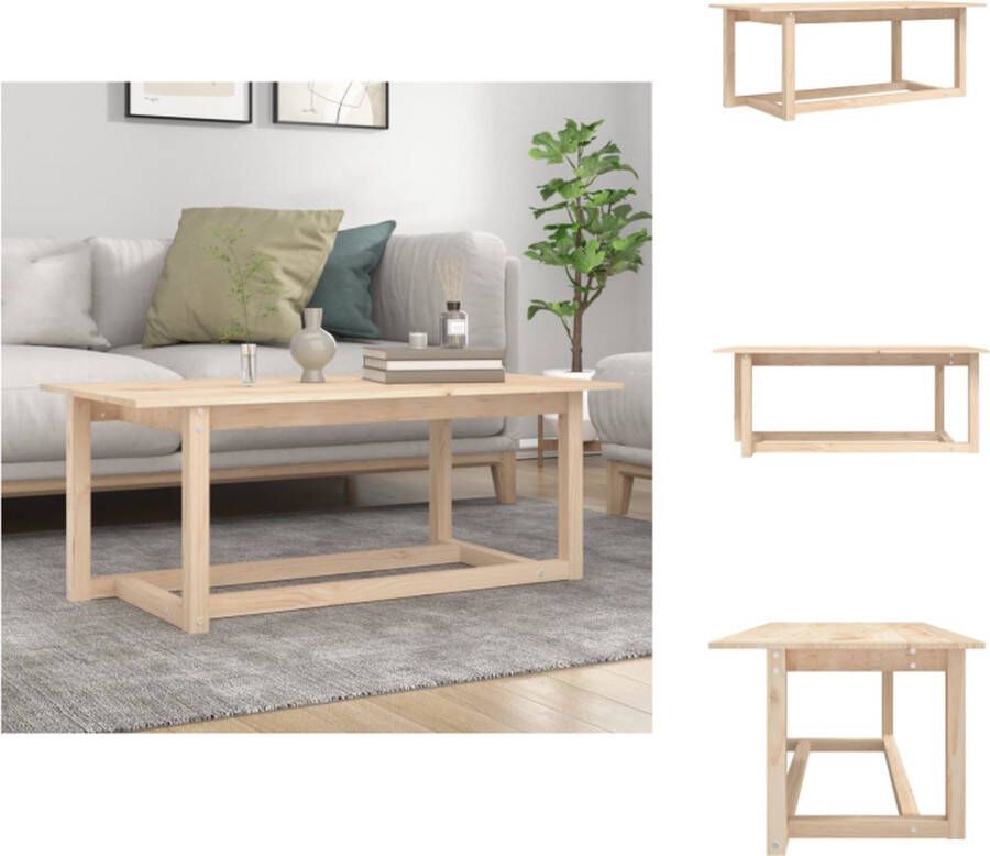 VidaXL Salontafel Salontafels Tafel Bijzettafel Salontafel 110x55x45 cm massief grenenhout - Foto 2