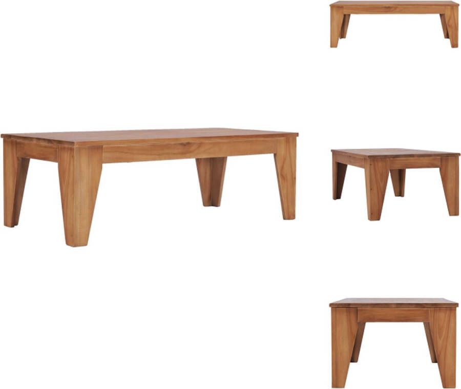 VidaXL Salontafel Massief Teakhout 120 x 60 x 40 cm Rustieke Stijl Tafel