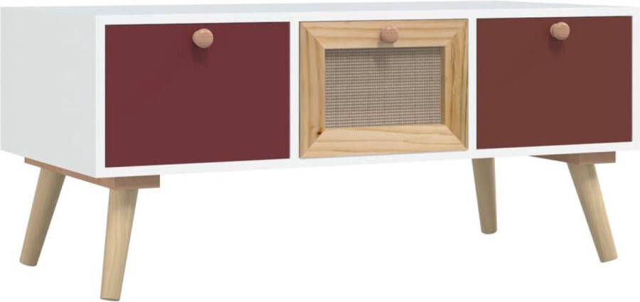 VidaXL -Salontafel-met-lades-80x40x35 5-cm-bewerkt-hout - Foto 3