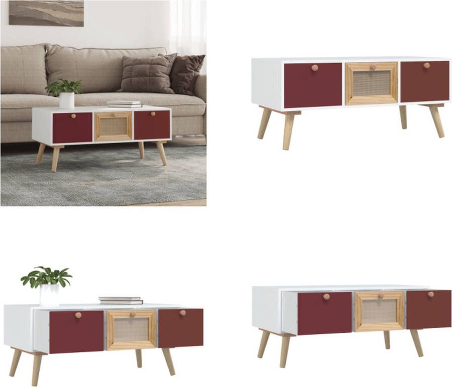 VidaXL -Salontafel-met-lades-80x40x35 5-cm-bewerkt-hout - Foto 3
