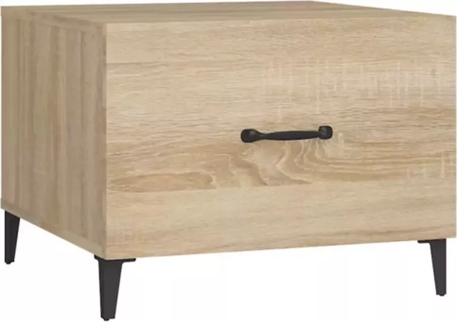 VidaXL -Salontafel-met-metalen-poten-50x50x40-cm-sonoma-eikenkleurig - Foto 3