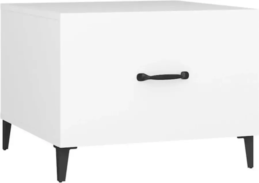 VidaXL -Salontafel-met-metalen-poten-50x50x40-cm-wit - Foto 4