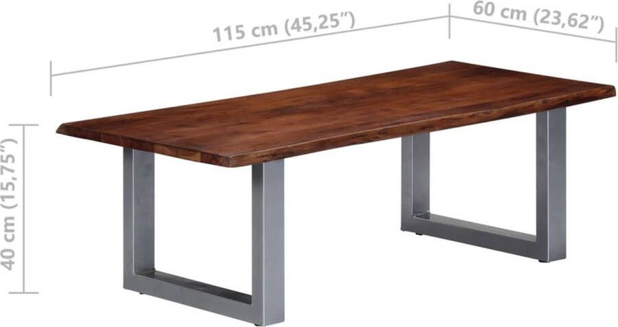 VidaXL -Salontafel-met-natuurlijke-randen-115x60x40-cm-acaciahout - Foto 2