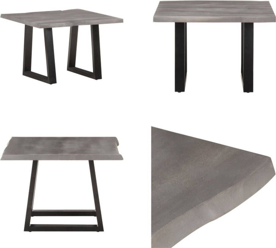 VidaXL Salontafel met natuurlijke randen 60x60x40 cm acaciahout Salontafel Salontafels Koffietafel Koffietafels