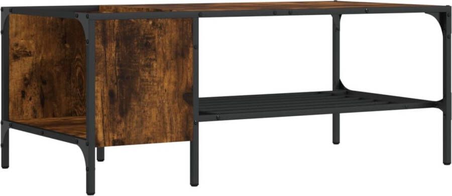 VidaXL Salontafel 100x51x40 cm Gerookt Eiken Salontafel Bijzettafel Hout Industrieel Bruine Kleur Livingroom Furniture Tv Stand