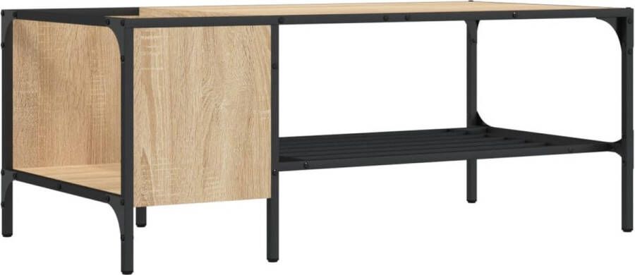 VidaXL -Salontafel-met-rek-100x51x40-cm-bewerkt-hout-sonoma-eikenkleur - Foto 3